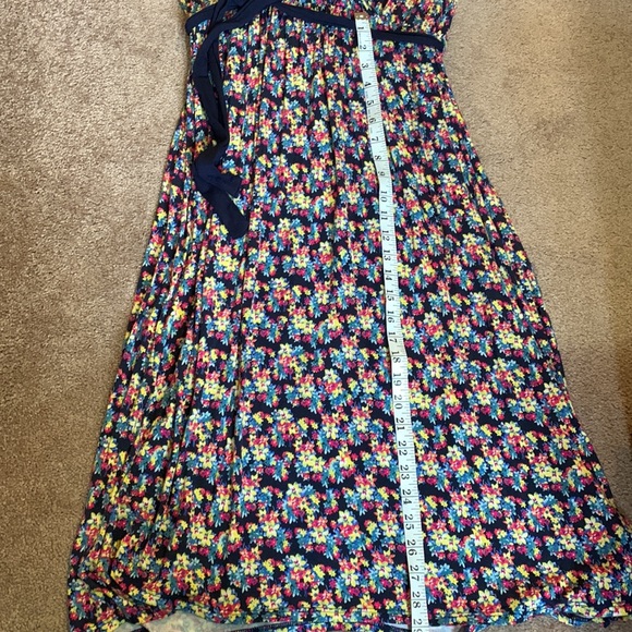 Chris & Carol Floral Half Sleeve A-Line Dress with Waist Tie Women’s Large - Picture 10 of 12